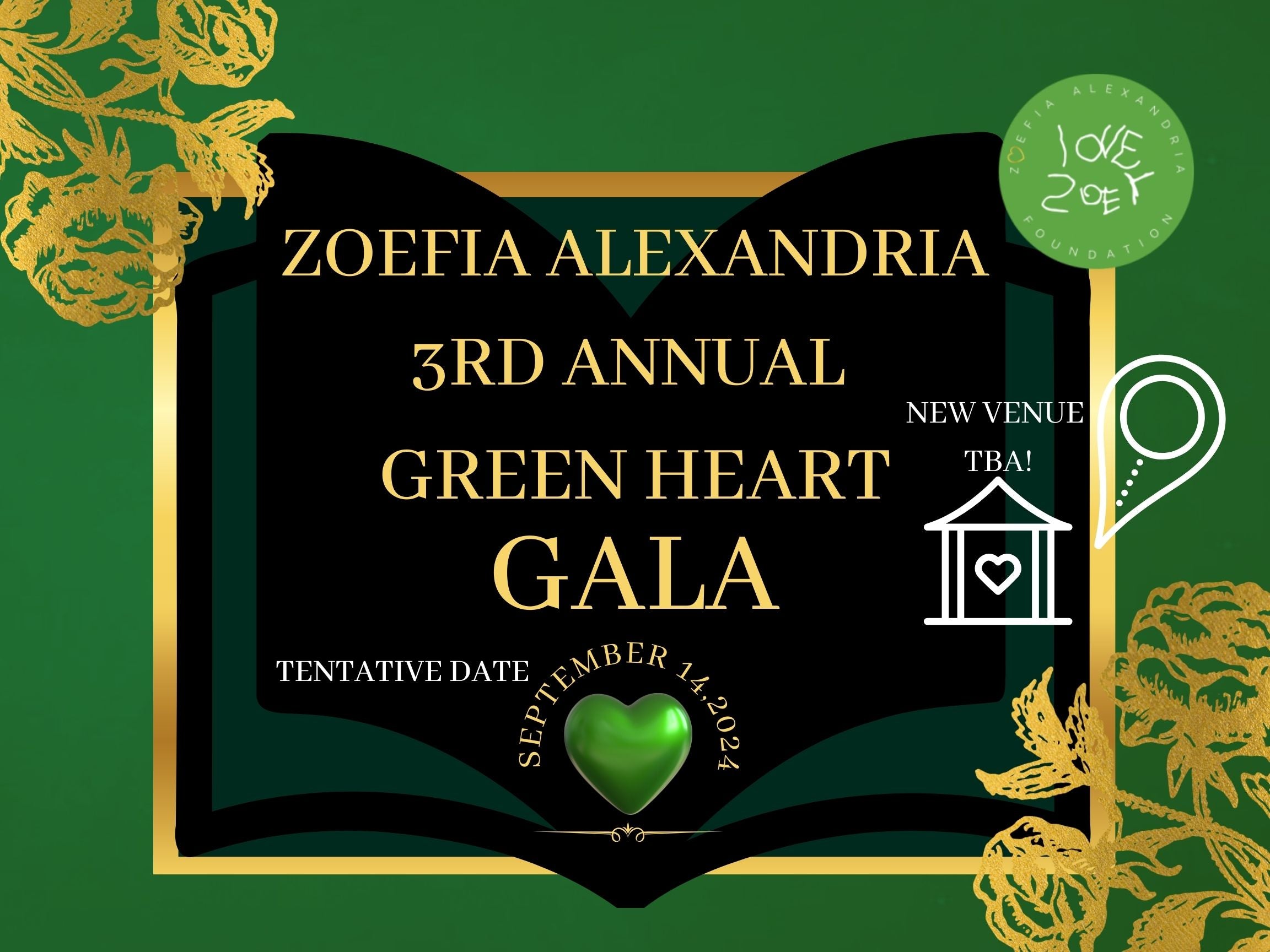 Emerald Green Heart of Love Wedding Invite